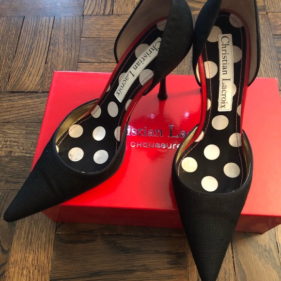 Christian Lacroix Shoes - Christian Lacroix Black High Heels